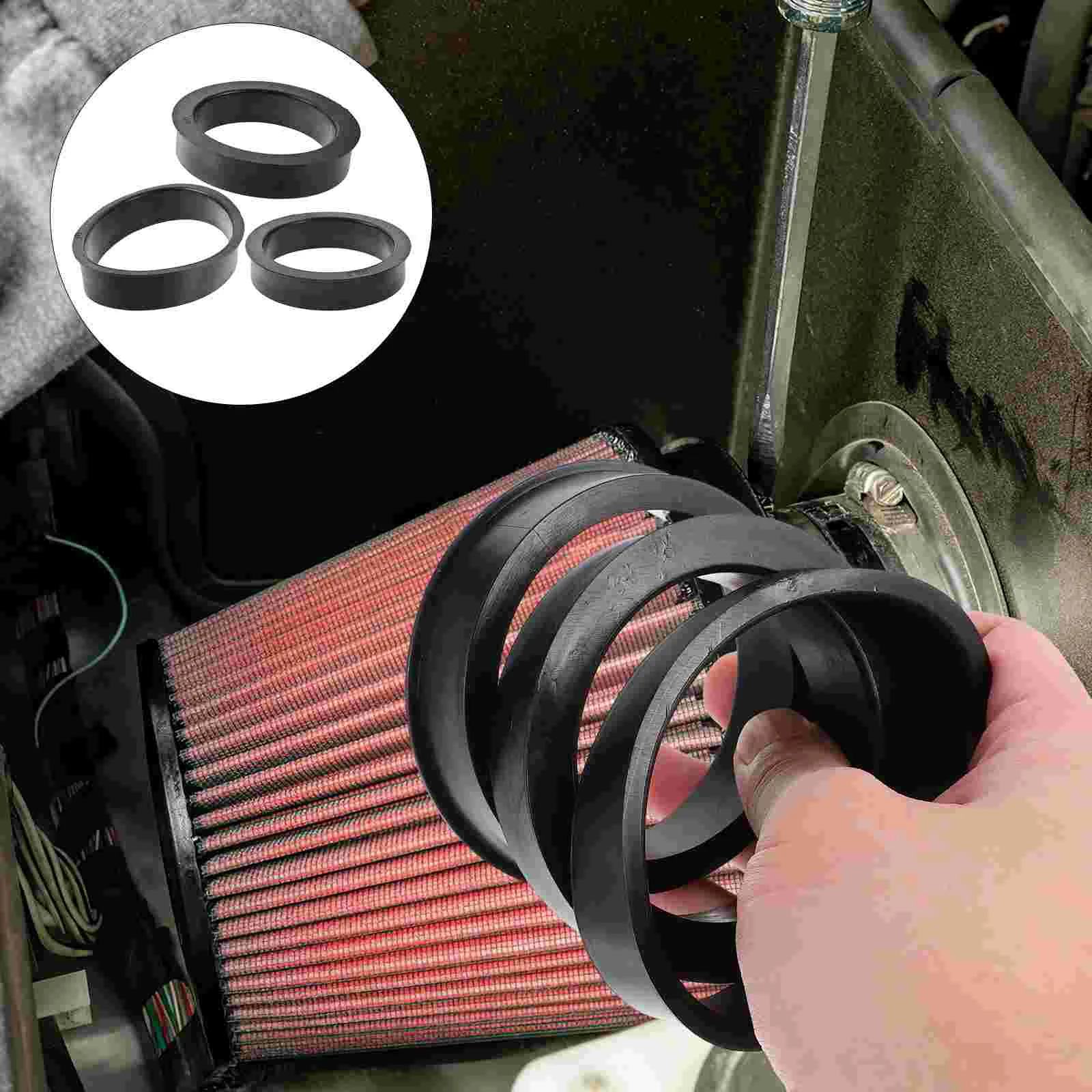 3 Pcs R-ep Reducing Adapter Air Filter Accessories Rubber Rings Cleaner Car for Durability Noise Reduction