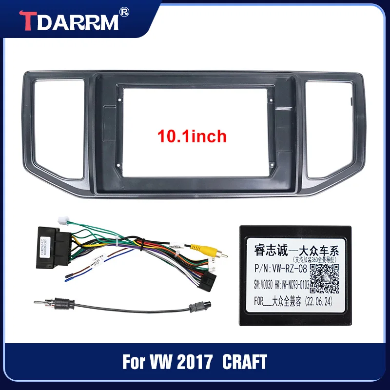 10.1 inch Car Fascia Frame For VW CRAFTER 2017 General Overall DVD Stereo Radio Dash Head Unit Navigation Panel Kit