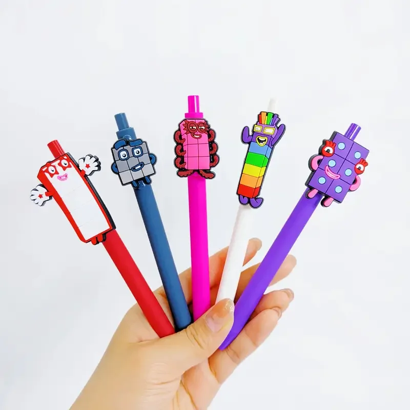 6/12/18 Building Block-Shaped Pen Cute Number Building Block Ballpoint Pen Black Ink Fun writing tool with playful design image 5