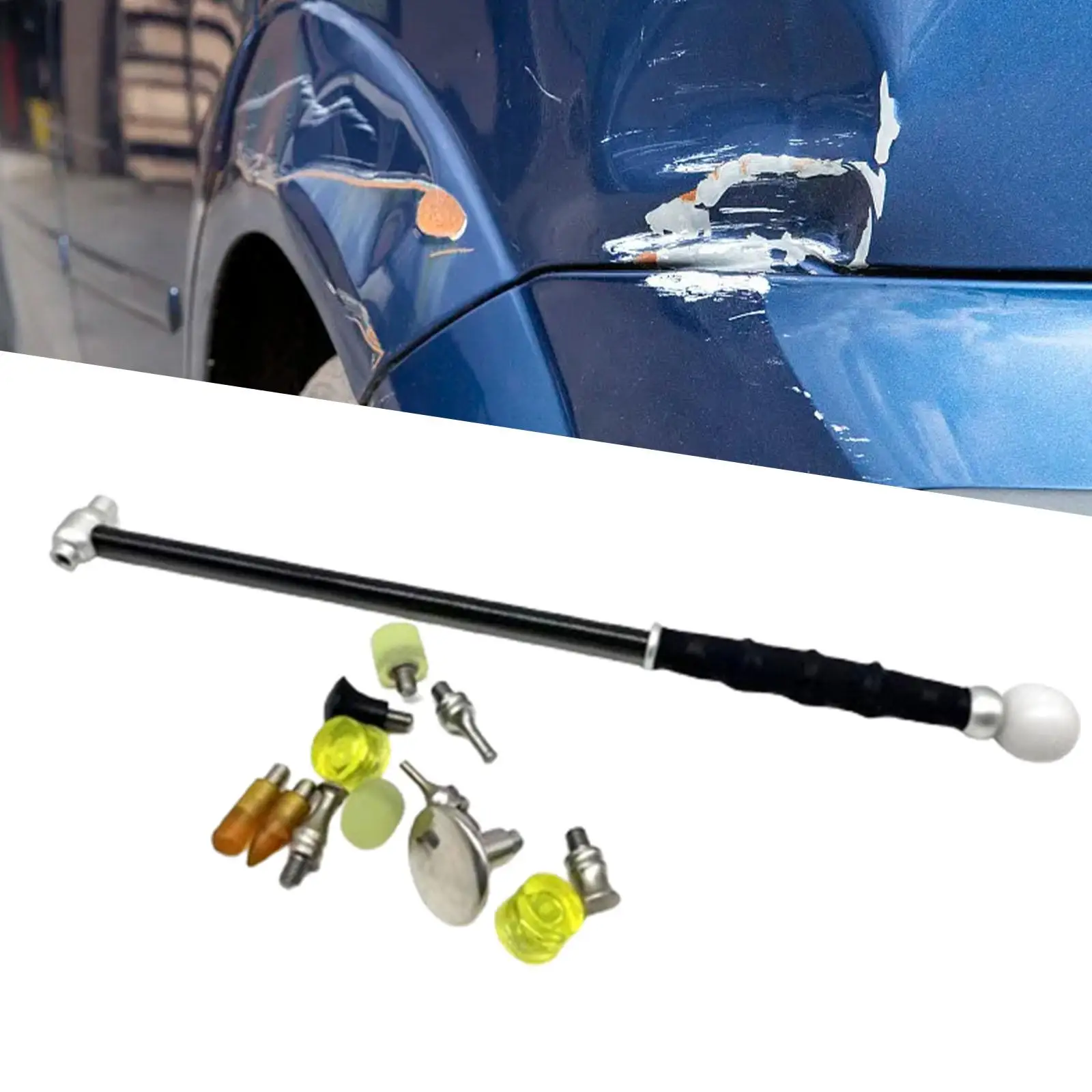 

Car Dent Repair Tool Kit Planishing Auto Hammer Carbon Fiber Handle Automotive Body High Point Repair Tool Dent Remover