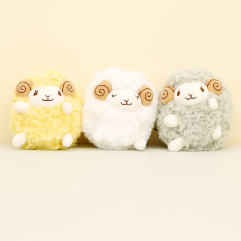 Mignon Mini sac à dos décoration mouton en peluche jouet pendentif doux agneau poupée ornement porte-clés pour décoration de voiture mouton en peluche pendentif