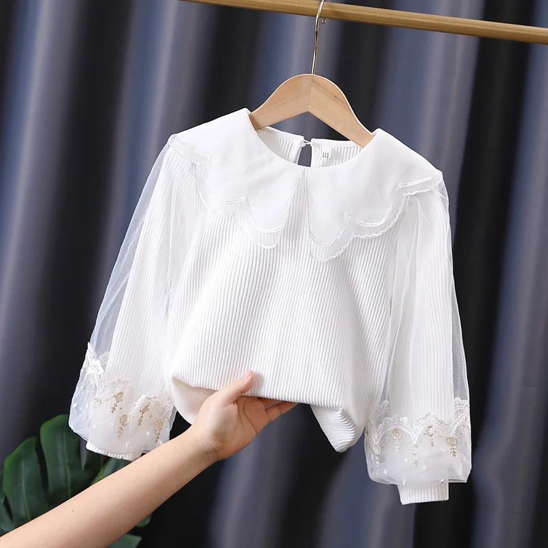 

Spring Autumn T-shirts Fashion Kids Clothes Girls Long Sleeve T-Shirt Casual New Versatile Basic Tee for Children 3-12Years