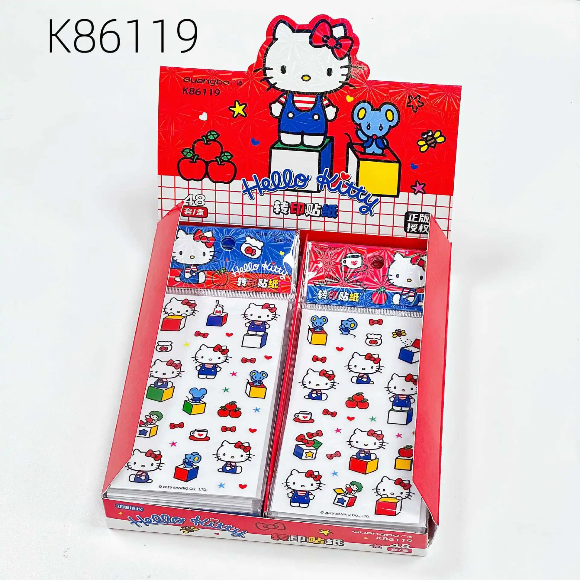 

Kawaii Hello Kitty Series Transfer Sticker Package Creative Cute Mini Doll Sticker Trend Toy Girl Birthday Gift
