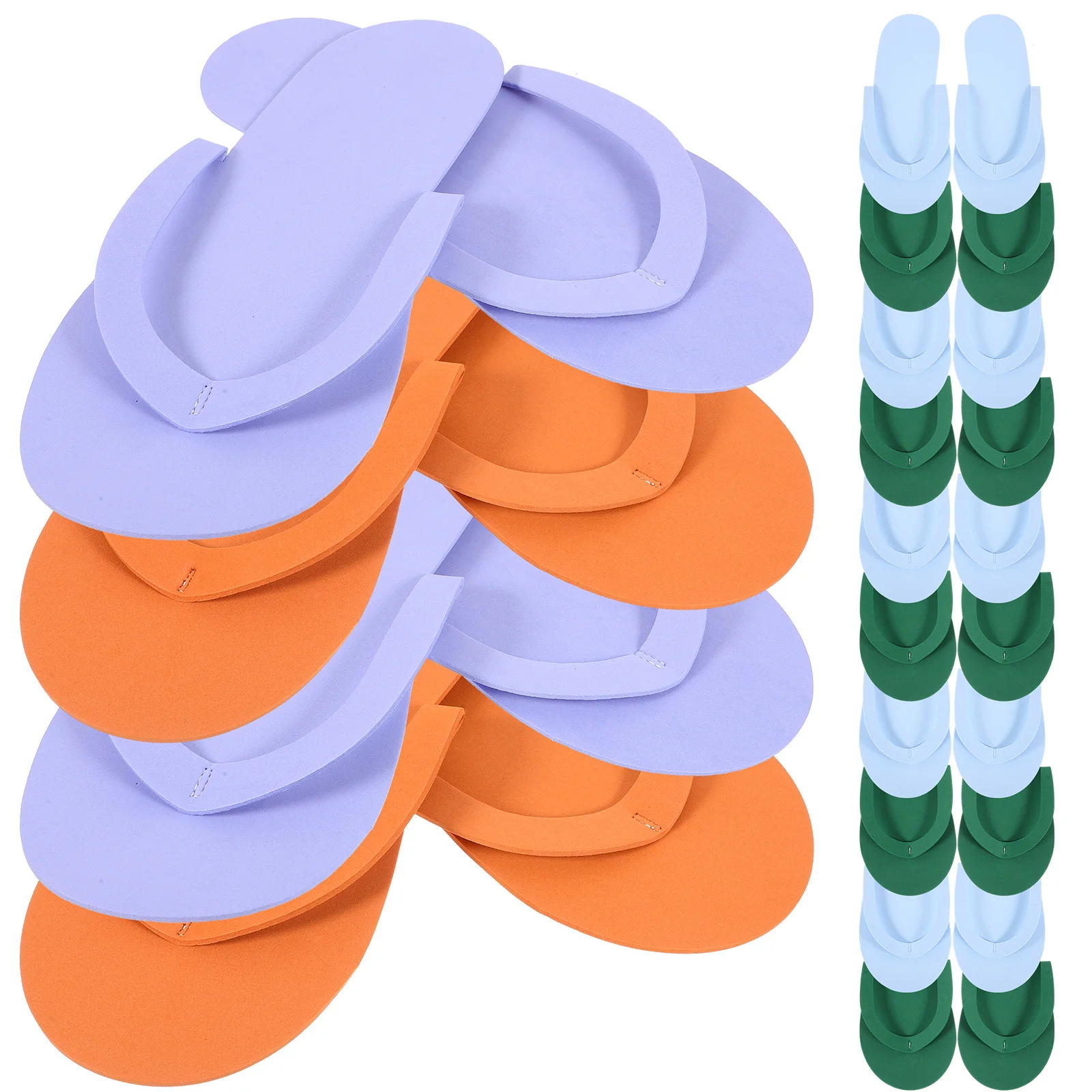 24 paia di pantofole per pedicure in schiuma usa e getta EVA, traspiranti, confortevoli, per salone, spa, casa, hotel, feste, sandali da spiaggia sani e sicuri