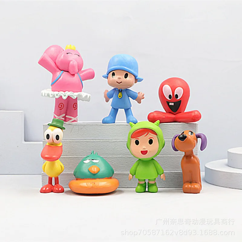 

Cartoon Animal Figure Set 7-Piece Animal Figures Set - Cake Topper & Collectible Toys for Birthday/Kids Room Decor