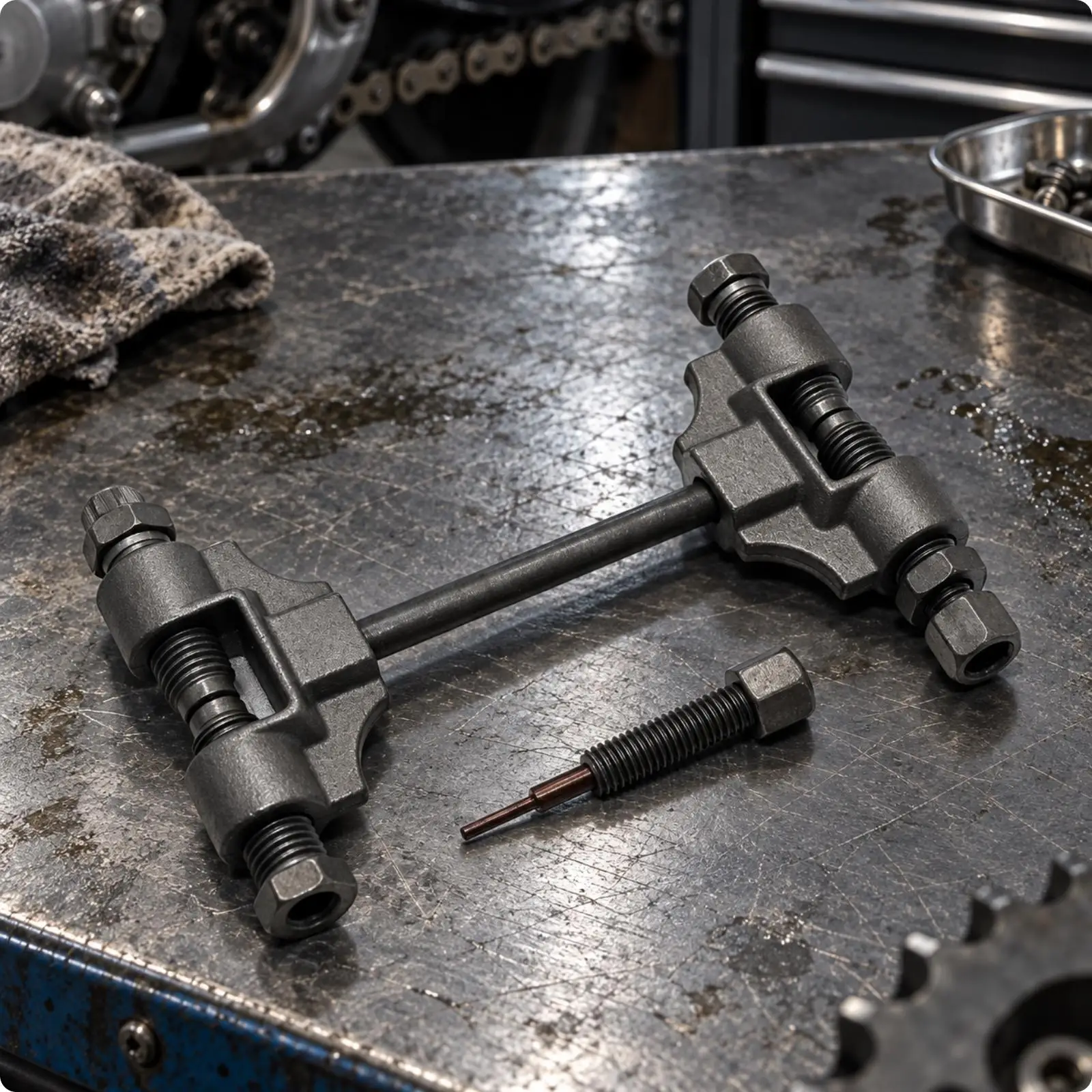 Timing Chain Breaker Easy to Use Chain Breaker with Replacement Pin User-Friendly Compact for Motorcycle Mechanics