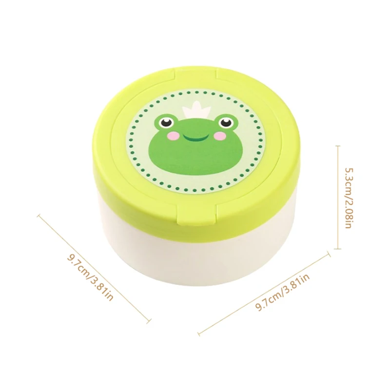 علبة حاوية مسحوق جسم الطفل مع نفخة البودرة المحمولة السلامة الفارغة لحديثي الولادة صندوق تخزين مسحوق الجسم حامل نفخة التجميل