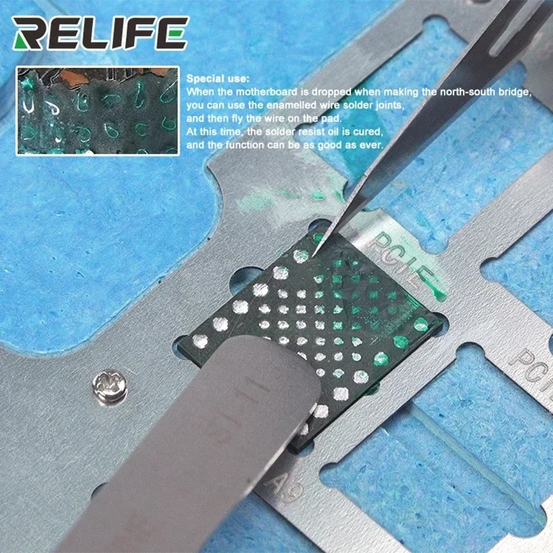 RELIFE RL-UVH 901W série 10cc UV durcissement soudure masque encre pour PCB BGA Circuit imprimé réparation vert Flux de soudage téléphone réparation outils