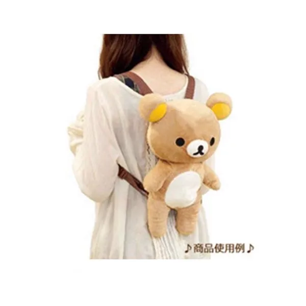 New Cute Rilakkuma Bear Boys Girls Children Plush Backpack Bags Bag For Women