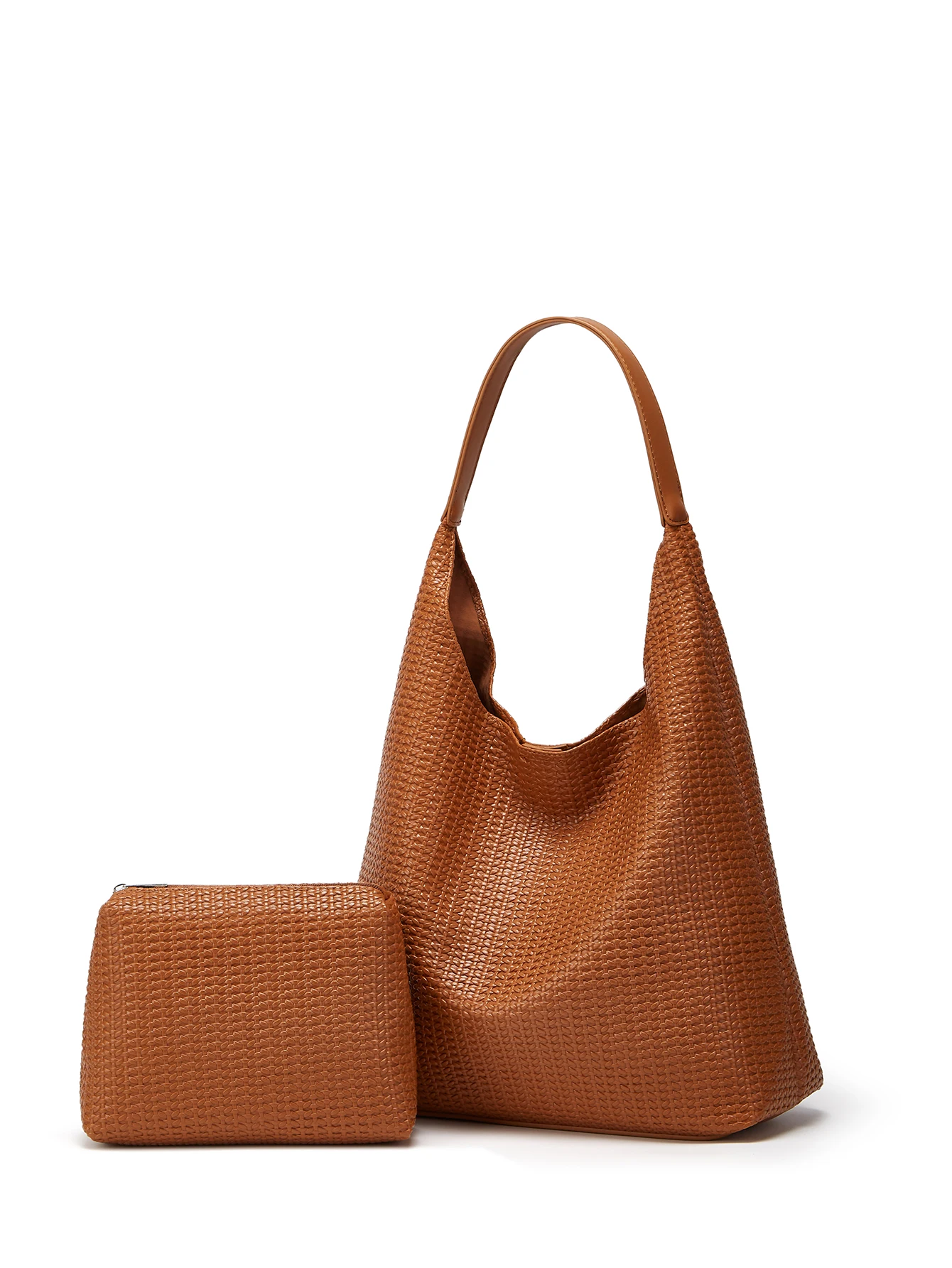 Bolso de mano minimalista de gran capacidad para mujer de 2 piezas de nuevo estilo: diseño moderno, versátil y de un solo hombro