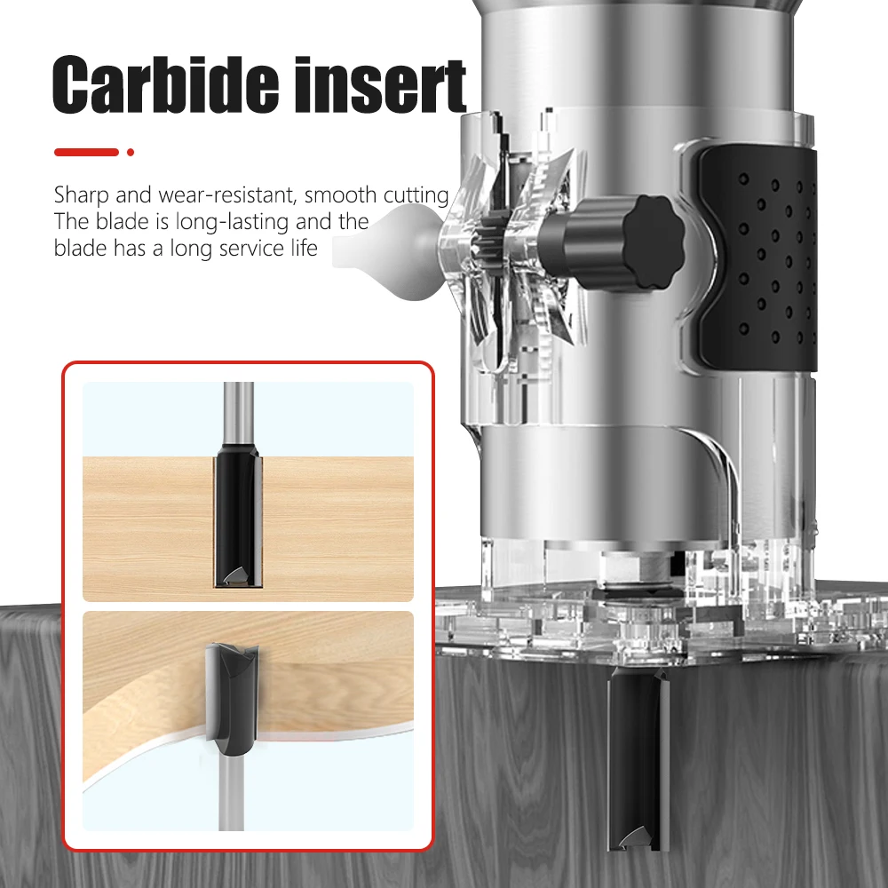 

AURWOF 1pc 1/4 Inch Shank Woodworking Router Bit - Black Oxide Coating For Woodworking Slotting C07002