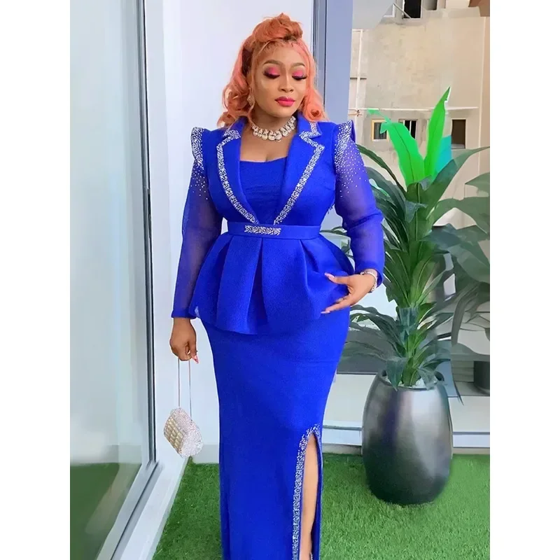 

Элегантные африканские платья по индивидуальному заказу для женщин, 1985, африканская одежда, большие размеры, вечернее, свадебное, длинное платье Dashiki Ankara Outf