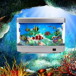 LED Fish Tank Lamp Night Light Artificial Simulation Underwater World Aquarium Nightlight Landscape Lamps Living Room Decoration