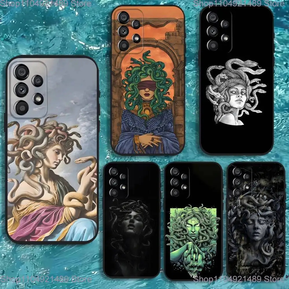 

Medusa Greek Mythology Look At Me Phone Case For Samsung Galaxy A20,A21s,A22,A31,A32,A52,A53,A72,73,A80 Soft Black Cover