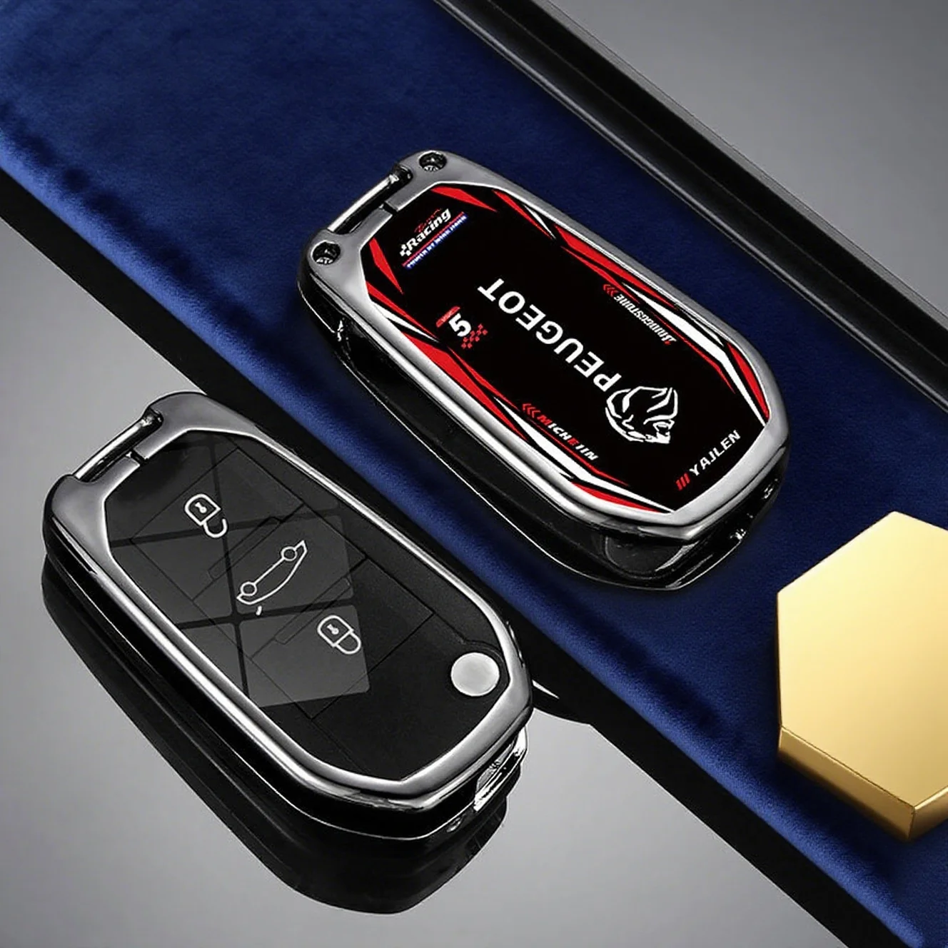 Funda Protectora para Llave de Coche Peugeot GT 3008 308 T9 208 508 207 2008 5008 206 408 108, Carcasa para Llave, Accesorios para Llavero