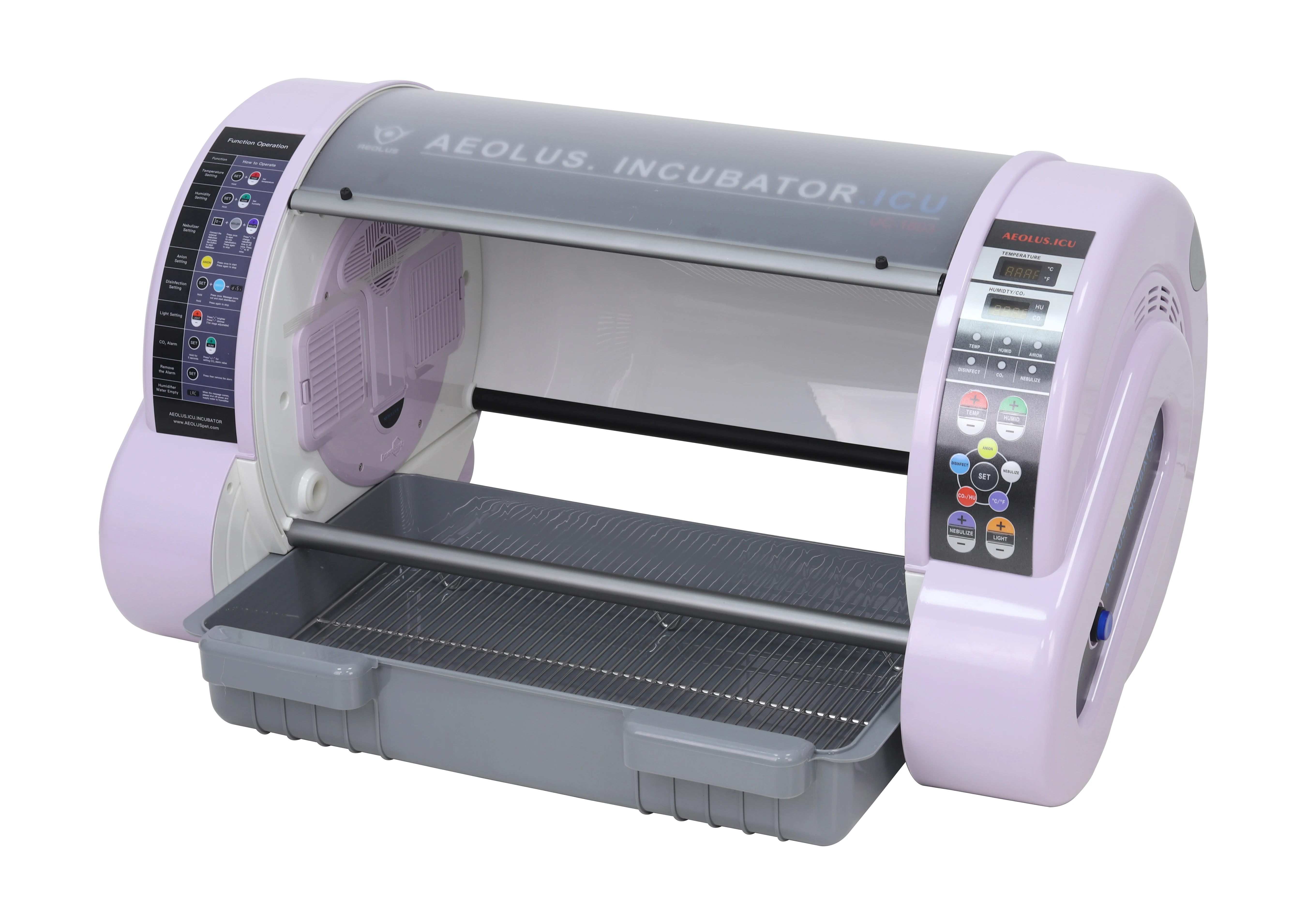 Animal ICU Incubator Without Nebulizer 88x55x47cm ECO Version Intensive Incubation Care Optional External Neb for Vet