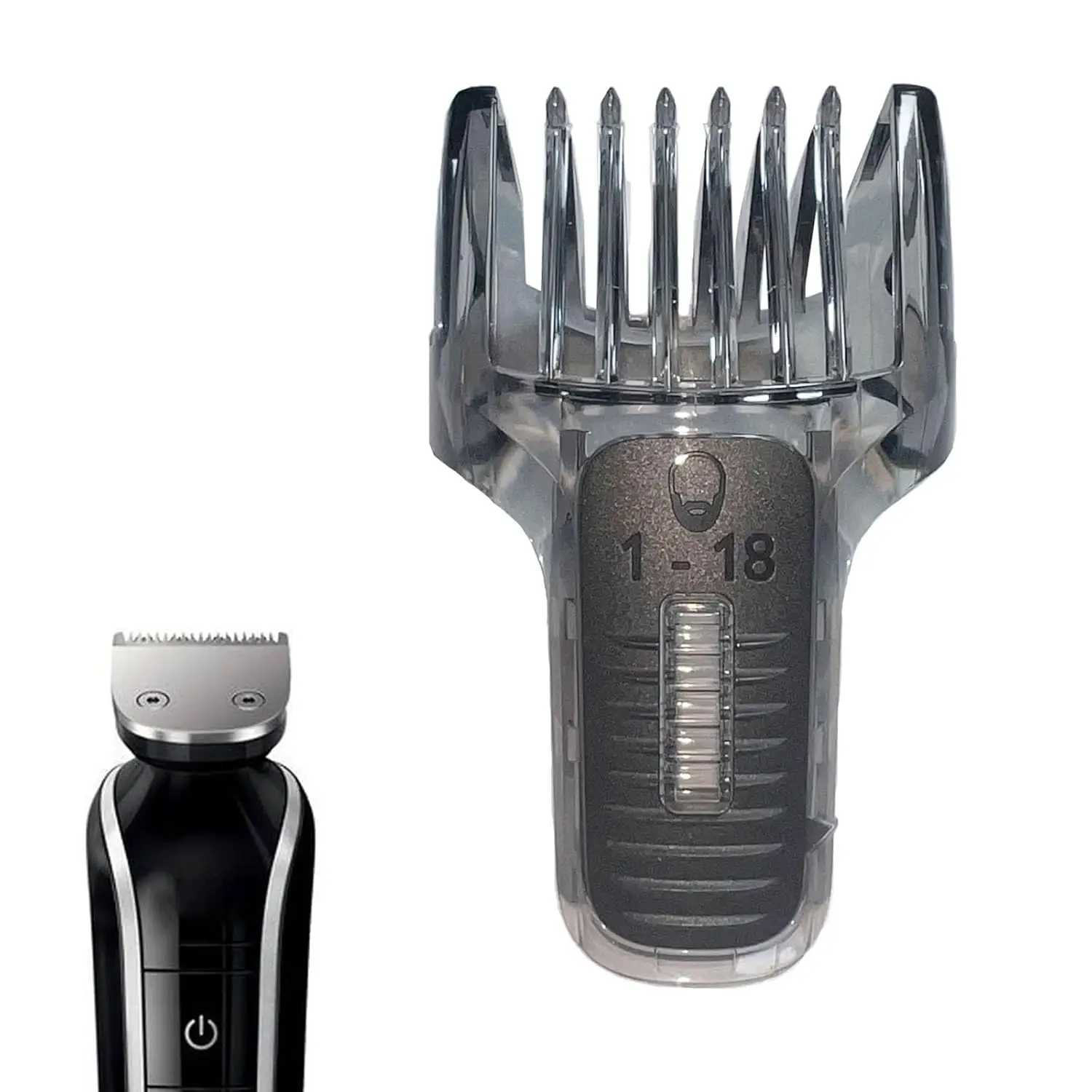 Replacement 1-18mm Comb For Philips Trimmer Norelco QuickGroom QG3398，QG3330，QG3393，QG3396，QG3330，QG3333，QG3340，QG3352，QG3360