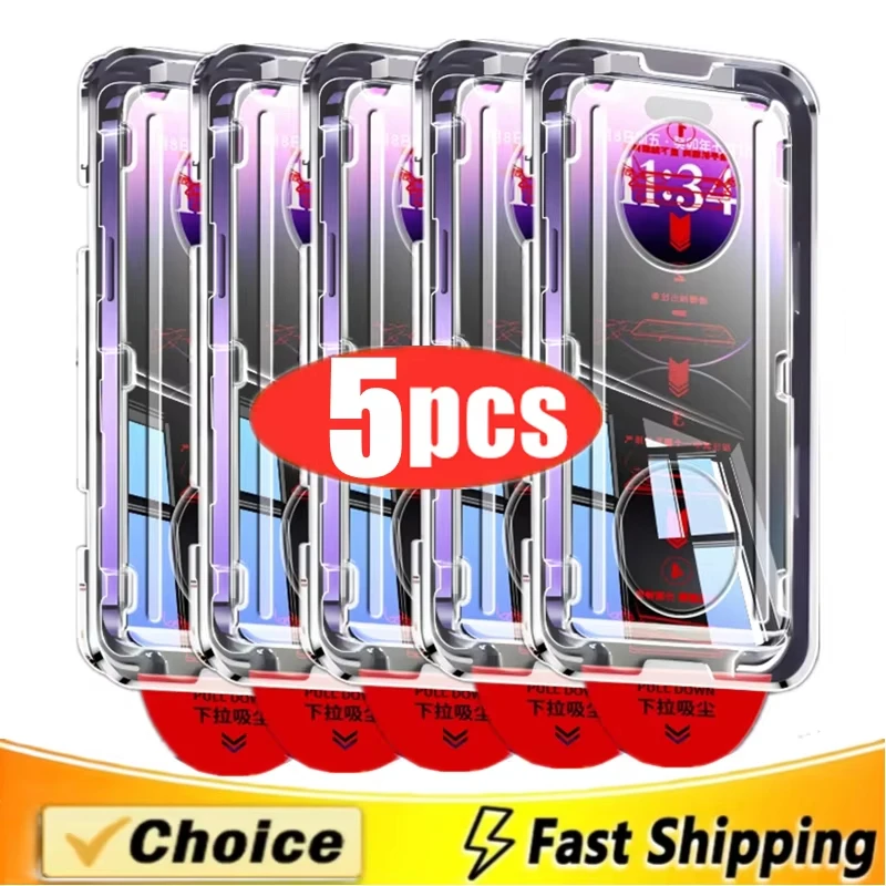 

5PCS Dust Free Install Anti Spy Glass For Poco M6 Pro 4G M5s M4 M3 M2 X6 Pro 5G X5 X4 X3 NFC F6 Pro F5 F3 C65 Screen Protectors