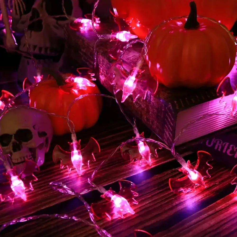 1.5M/3M LED String Lights Halloween Bat Lights for Outdoor Yard Indoor Room Decor Bedroom Party Haunted House Decoration