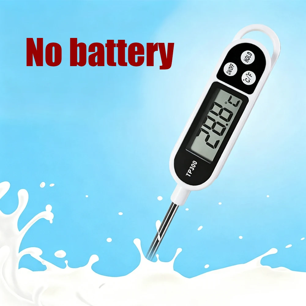 1PC No battery TP300 probe electronic thermometer pen barbecue BBQ room temperature water temperature oil