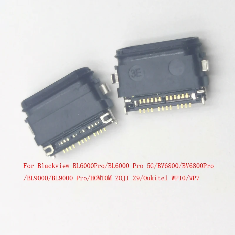 1-100Pcs Charging Dock Connector USB Charger Type C Plug For Oukitel WP10 WP7 Blackview BV6800 BL6000 BL9000 Pro HOMTOM ZOJI Z9