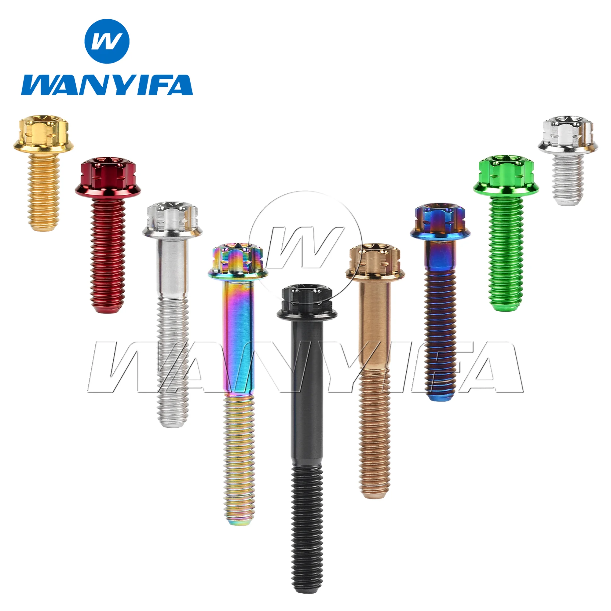 Wanyifa  Titanium Bolt  M6/M8x10/15/20/25/30/35/40/45/50/55mm Small Flange Torx Head for Motorcycle Decoration