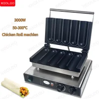 XEOLEO Electric 5PCS Mexico Chicken Rolls Maker 3000W Chicken Rolls Rolling Machine Non-Stick Grasping Pancake Maker