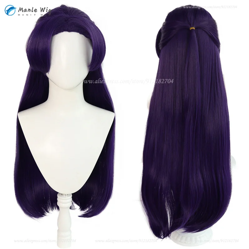 Anime  Cosplay Wig Purple Jinshi Cosplay Wig Heat Resistant Synthetic Hair Halloween Party Wigs + Wig Cap