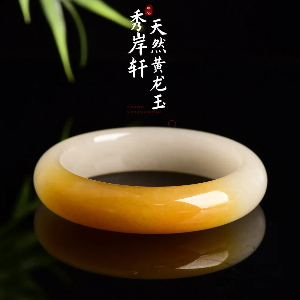 Natural jade bracelet, a mouthful of sugar women's bracelet fashion wide strip bracelet exquisite jade bracelet wholesale