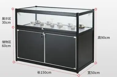 

Glass display cabinet jewelry display cabinet mobile phone Counter Commercial transparent product display cabinet shelf smoke