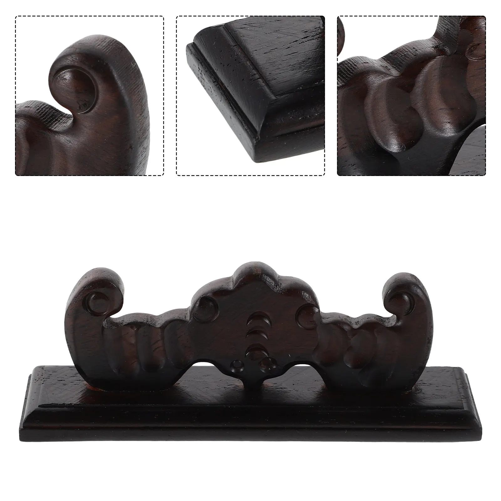 Flute Display Rack Desktop Stand Storage Racks Clarinet Holder Brown Bamboo Accessories