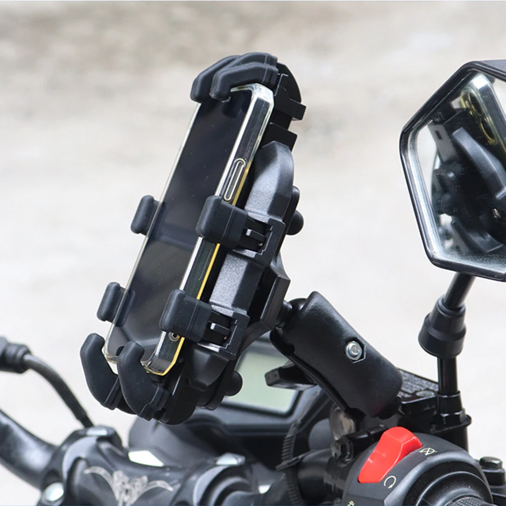 Motorcycle Phone Mount Anti-Shake 360° Rotation Handlebar Holder For SUPER SOCO CPx CUx CU TC 50/MAX/WANDERER TS TSX 1500