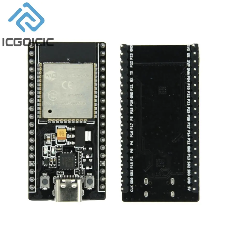 ESP32 TYPE-C USB CH340C CP2102 WiFi+Bluetooth Ultra-Low Power Dual Core ESP32-DevKitC-32 ESP-WROOM-32 Expansion Board