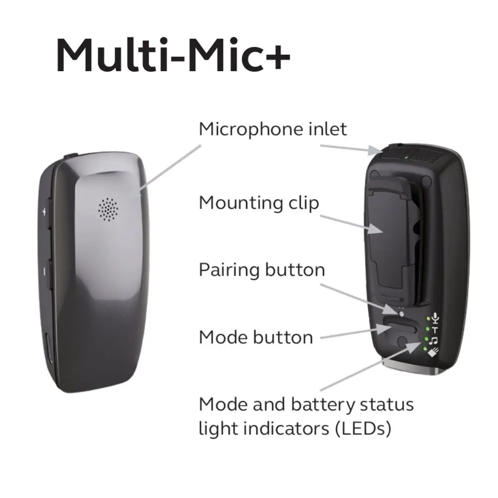 GN Resound Multi Mic plus Hearing aid accessories Wireless microphone Suitable for Nexia, Vivia and New wireless hearing aids