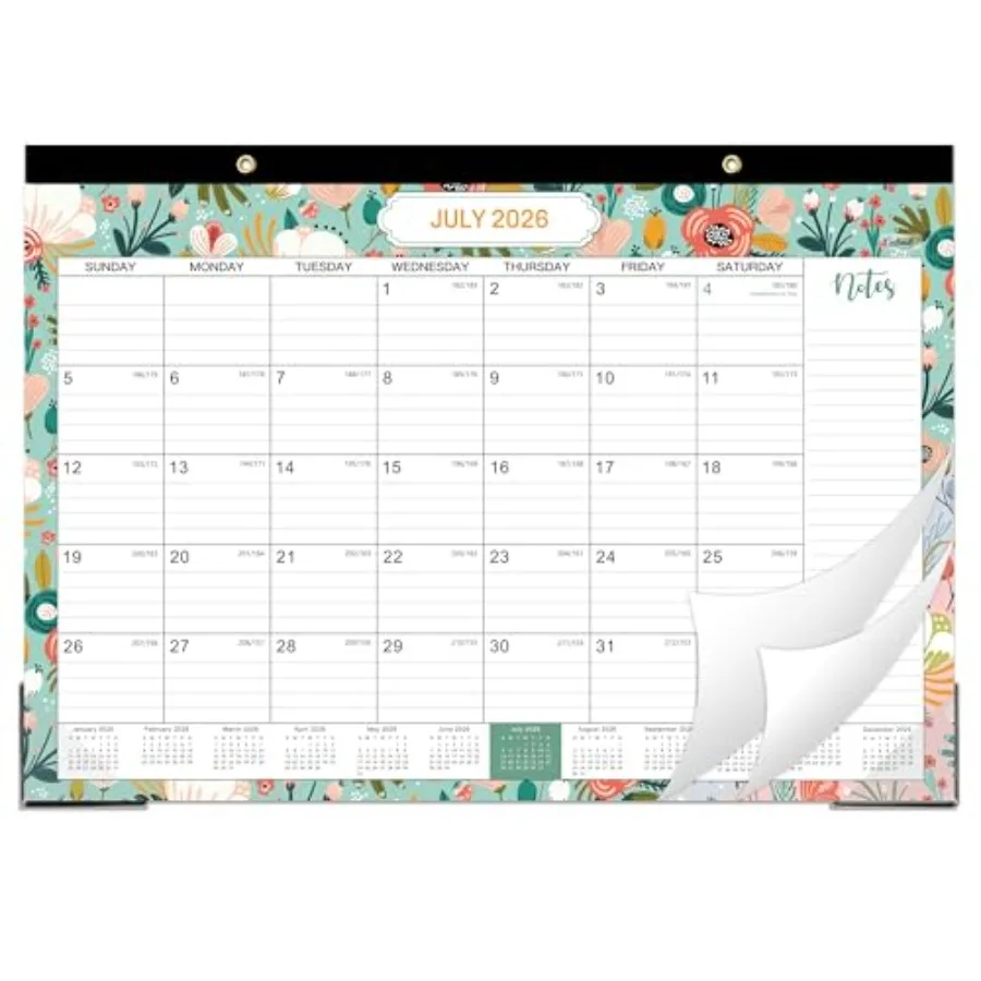 

Desk Calendar 2026-2027- 2026-2027 Calendar from July. 2026 - Dec. 2027 18 Monthly desk calendar july 2026-2027 12" x 17" Ruled