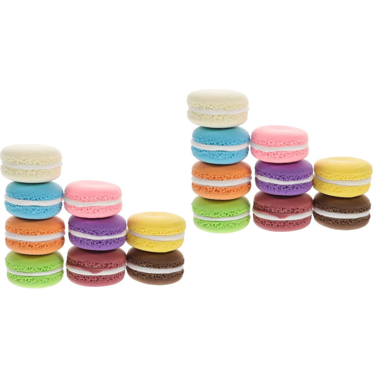 2 Pack Cake Model Artificial Decoration Simulation Macaron Cracker French Ornament Prop Adornment Toy Clay Shop Biscuits