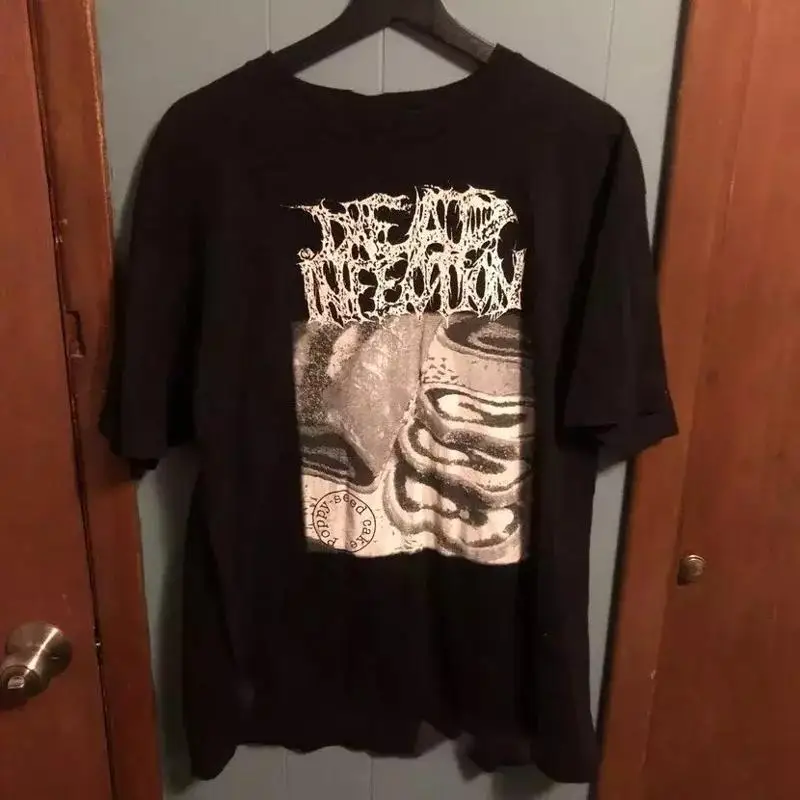 New Popular Dead Infection Black Cotton T Shirt Full Size S 5Xl