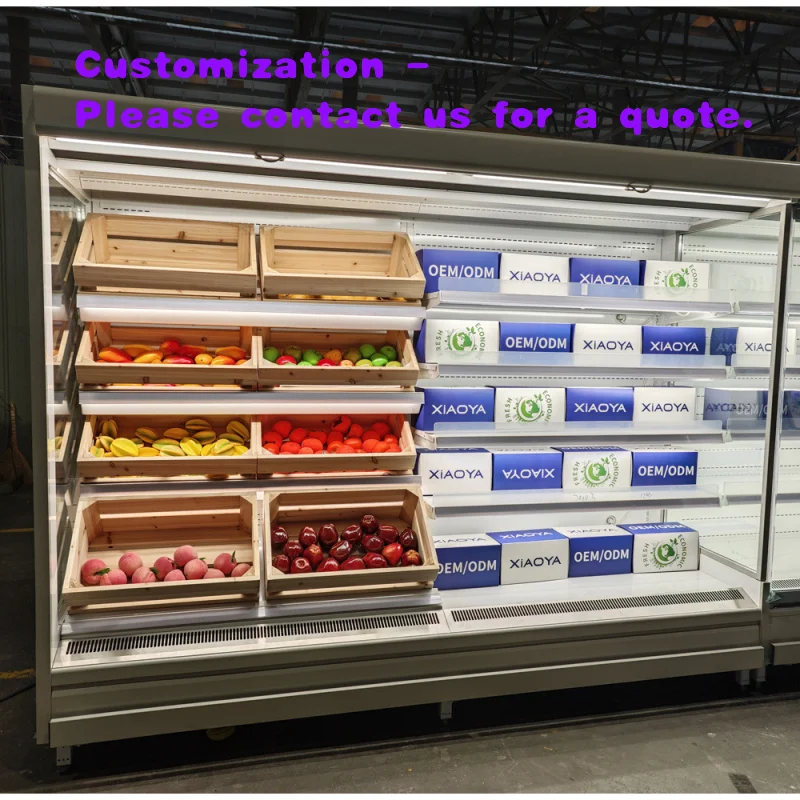 custom.Supermarket Multi-Deck Open Chiller Display Refrigerator 4 Layers Dairy Showcase Freezer