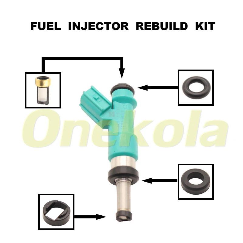 Fuel Injector Service Repair Kit Filters Orings Seals Grommets for Toyota Camry Sienna Lexus ES350 23250-0P010 23209-0P010