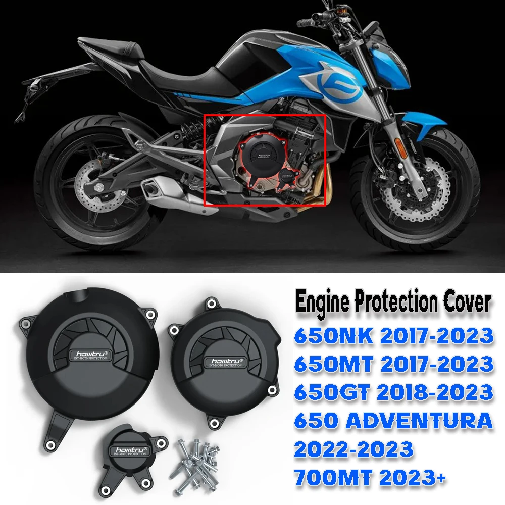 

For CFmoto 650NK 650MT 2017-2023 650GT 2018-2023 650 ADVENTURA 2022-2023 700MT 2023 Protects Engine Fall Protective Cover