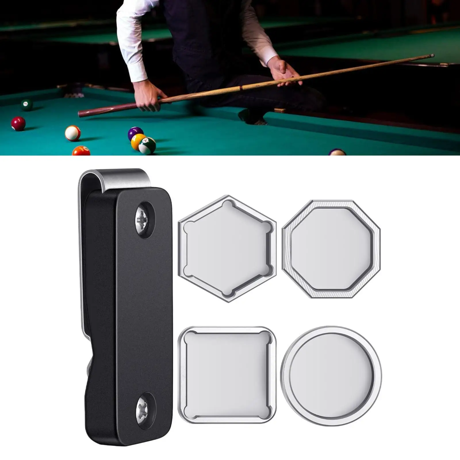 Magnetic Billiard Chalk Holder Billiards Supplies Accessories Pool Cue Chalk