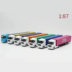 1:87 Alloy innovative logistics model container truck Model toy car logo can be customized