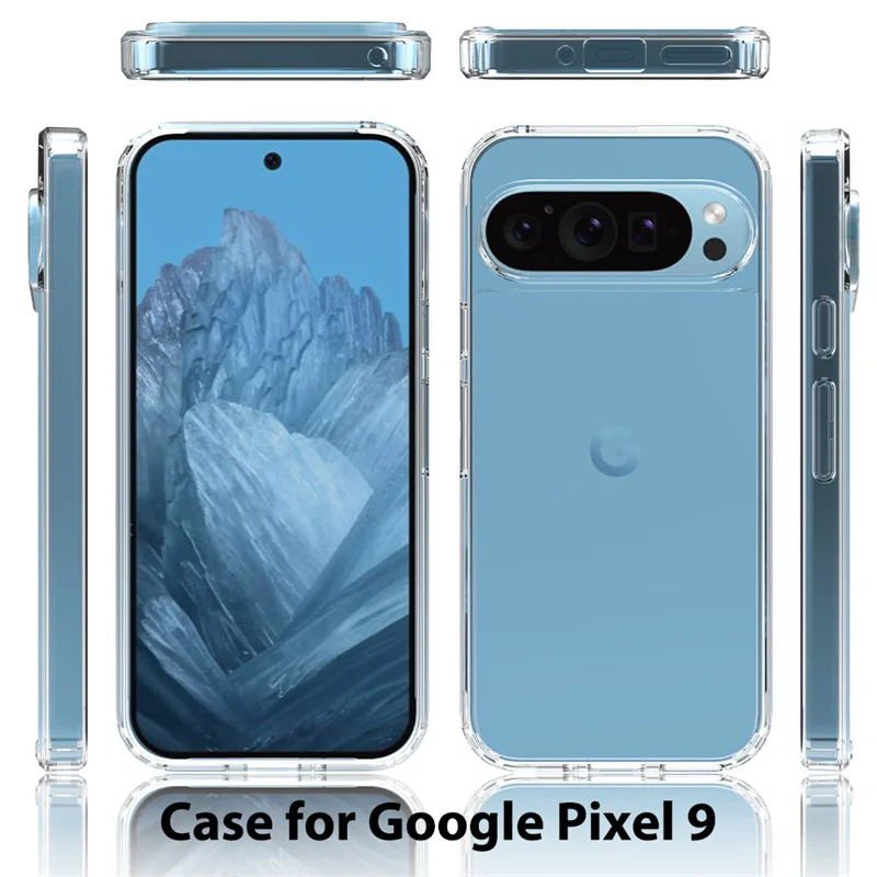 For Google Pixel 9 Pro Pixel9Pro Case Silicone TPU Bumper Clear crystal Back Cover Hard Case for Google Pixel 9 Pro Pixel9 G2YBB