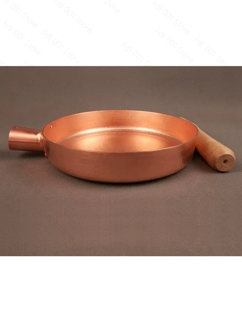Copper Frying Pan Fast Heat Transfer 2mm Thickened Non-stick Pan   Induction Compatible 100% Hand Forged Pure Copper Cooking Pot