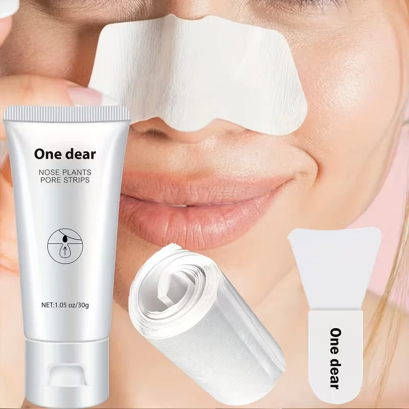 Nose Pore Strips Kit Blackhead Remover Mask 30g Blackhead Extractor Cream with 60Pcs Peel Off Nose Sticker Scraper Deep Cleansing Oil Control Shrink Pores Facial Skin Care Set For Women Men