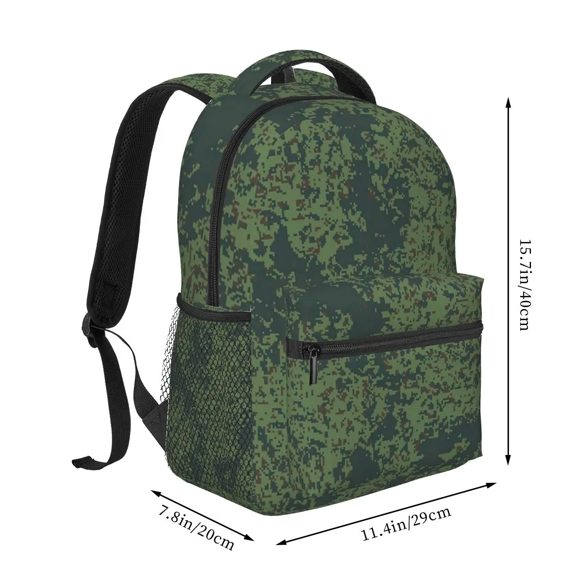 Green Digital Camo Backpack Student Boys Girls BookBag Children School Bag Computer Shoulder Bags for Men Women