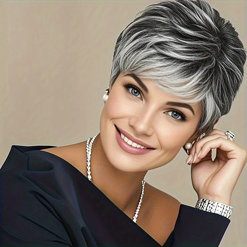 Elegant, fluffy new fashion synthetic wig for women, suitable for daily outings and Halloween costumes