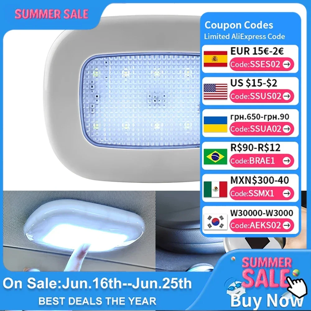 

Car Door 10Led DC 12V Roof Lighting Decoration Trunk Dome Reading Light Welcome Ceiling Tail Interior Auto Touch Lamps Universal