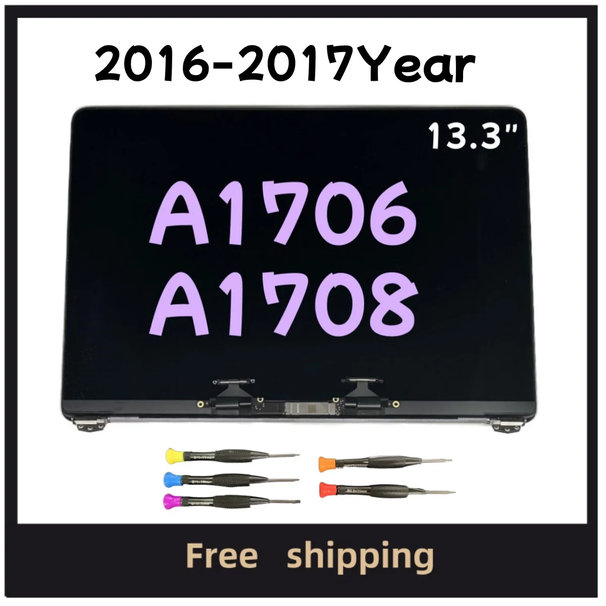 2016-2017Year New A1706 A1708 Laptop LCD Screen Display Assembly For Macbook Pro 13.3