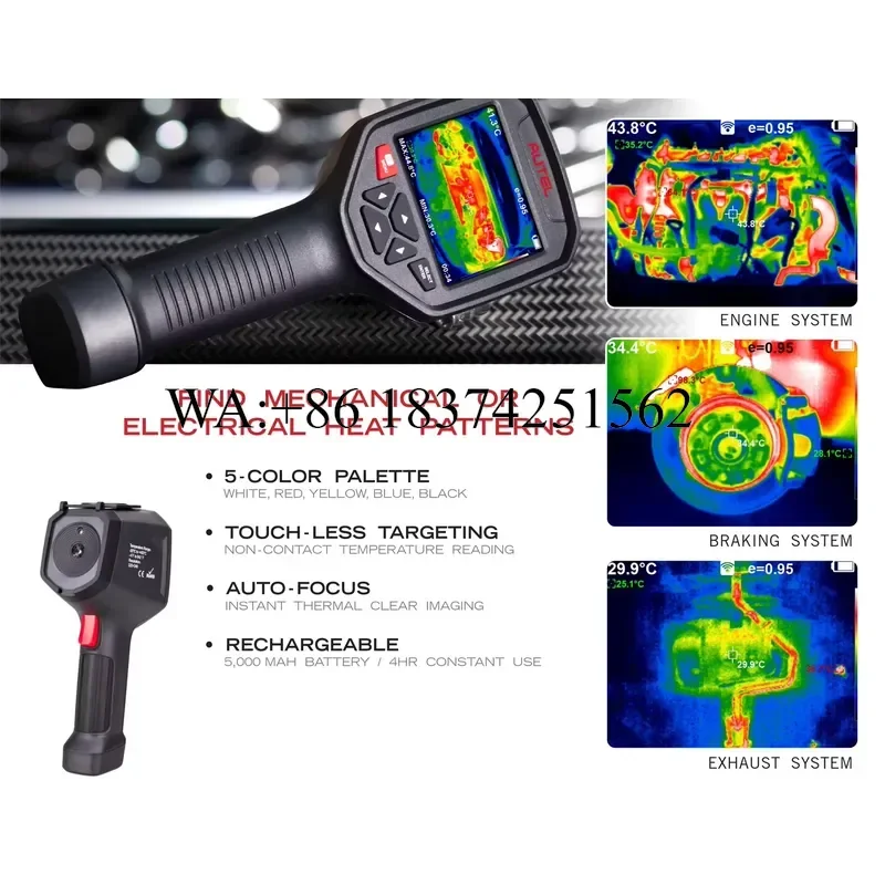 Wmwmnu 1pcs A10 Thermal Imaging 256x192 Resolution Wi-Fi Digital 25Hz Industrial Infrared Heat Wall Leak Detection